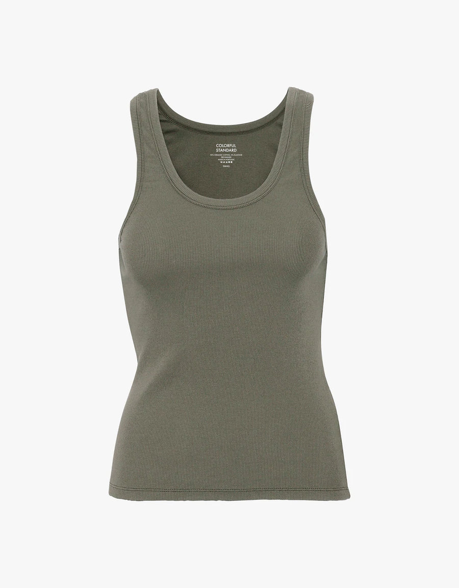 COLORFUL STANDARD - RIB TANK TOP - DUSTY OLIVE