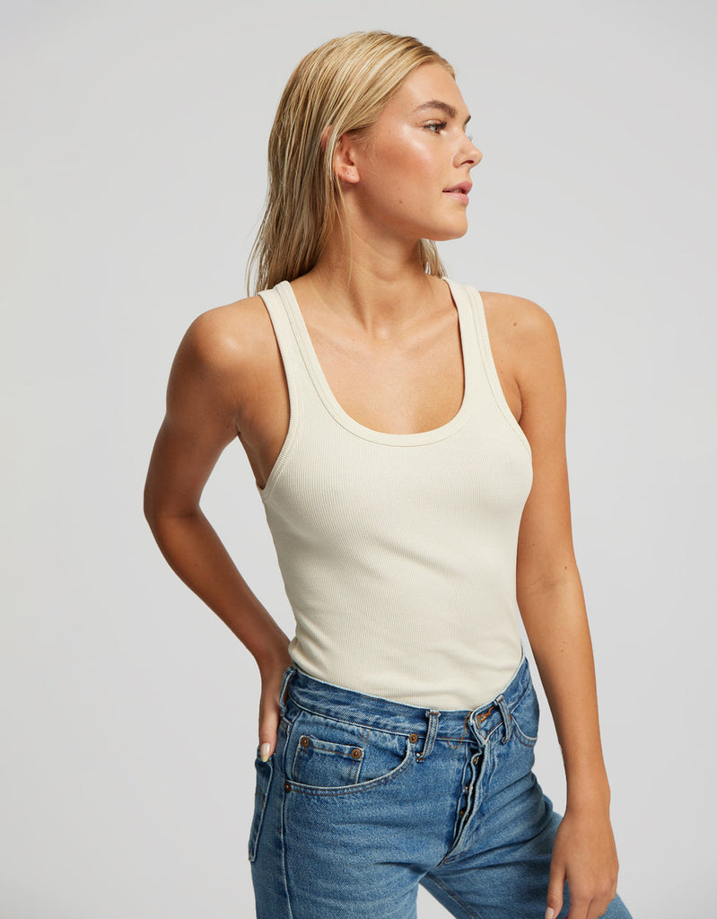 COLORFUL STANDARD - RIB TANK TOP - IVORY WHITE