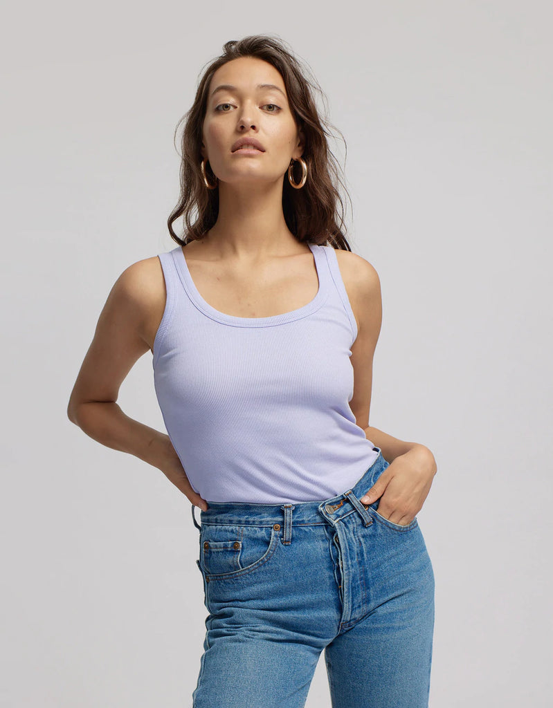 COLORFUL STANDARD - RIB TANK TOP - SOFT LAVENDER