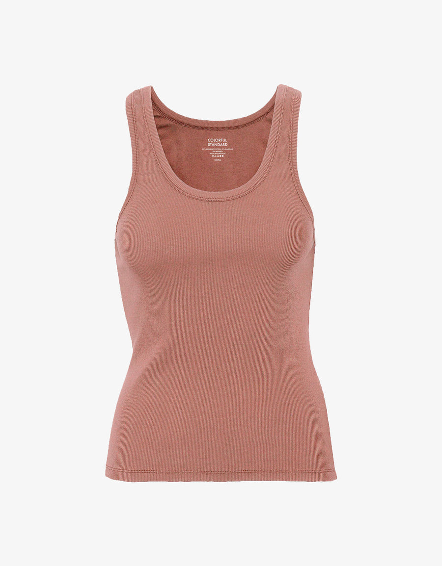 COLORFUL STANDARD - RIB TANK TOP - ROSEWOOD MIST