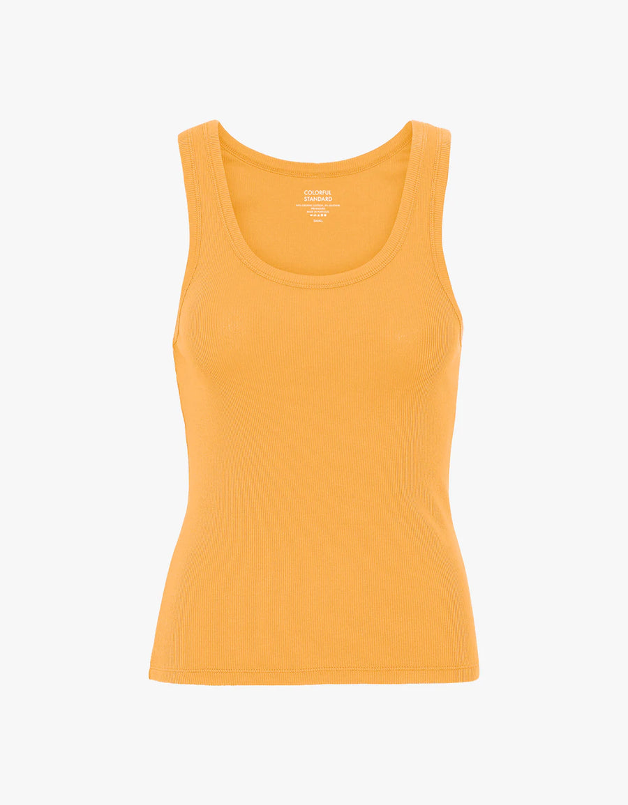 COLORFUL STANDARD - RIB TANK TOP - ORANGE SANDSTONE