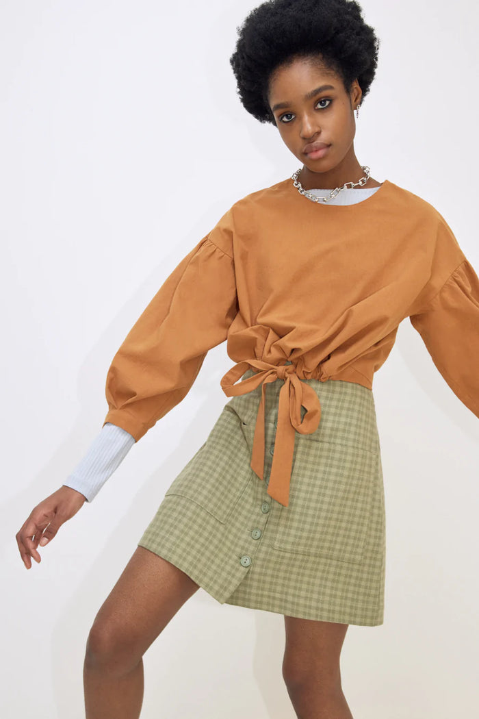 EVE GRAVEL - MIRO SKIRT - OLIVE/SAGE - FW22/23